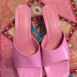 Princess Polly Glossy Pink Mules